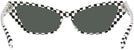 Cat Eye Black White Damier Alain Mikli A05036 Progressive No Line Reading Sunglasses View #4