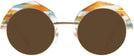 Round Light Matte Gold/brown Tortoise Alain Mikli A04006 Progressive No Line Reading Sunglasses View #2