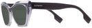 Cat Eye Grey On Transparent Burberry 4299 Bifocal Reading Sunglasses View #3