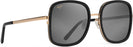 Oversized,Square Black Gold/Neutral Grey Lens Maui Jim Pua 865 View #1