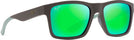 Rectangle Brown With Mint/Maui Green Maui Jim The Flats 897 View #1