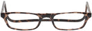 Rectangle Tortoise CliC Magnetic Reading Glasses: Single Vision Half Frame View #2