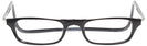 Rectangle Black CliC Magnetic Reading Glasses: Single Vision Half Frame View #2