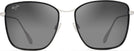 Square Gloss Black With Silver/Neutral Grey Maui Jim Tiger Lily 561 View #2