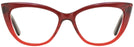 Cat Eye Ruby Red Millicent Bryce 167 Progressive No-Lines View #2