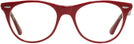 Round Red On Trans Grey Ray-Ban 2185V Progressive No-Lines View #2