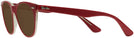 Round Red On Trans Grey Ray-Ban 2185V Progressive Reading Sunglasses View #3