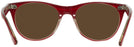Round Red On Trans Grey Ray-Ban 2185V Progressive Reading Sunglasses View #4