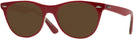 Round Red On Trans Grey Ray-Ban 2185V Progressive Reading Sunglasses View #1