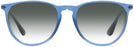 Round Trans Blue Ray-Ban 4171 w/ Gradient Progressive No-Line Reading Sunglasses View #2