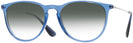 Round Trans Blue Ray-Ban 4171 w/ Gradient Progressive No-Line Reading Sunglasses View #1
