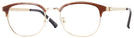 Square,Round Brown/gold Seattle Eyeworks 979 Single Vision Full Frame View #1