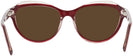 Cat Eye Burgundy Crystal Tod&#39;s 5132 Progressive No Line Reading Sunglasses View #4