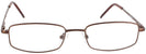 Rectangle Brown Eurospec 49 Single Vision Full Frame View #2