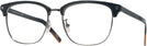 Square Black/silver Zegna EZ0143-D Single Vision Full Frame View #1