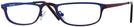 Rectangle Matte Bordeaux W/ Periwinkle Goo Goo Eyes 880 Single Vision Half Frame View #1