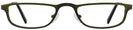 Rectangle Matte Brown W/ Olive Goo Goo Eyes 880 Single Vision Half Frame View #2