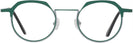 Round Hunter Green on Matte Grey Goo Goo Eyes 912 Single Vision Full Frame View #2