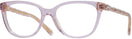 Square Transparent Lilac Coach 6186 Single Vision Full Frame View #1