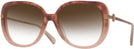 Oversized Peach Tortoise Coach 8320 w/ Gradient Progressive No-Line Reading Sunglasses View #1