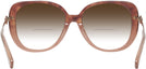 Oversized Peach Tortoise Coach 8320 w/ Gradient Bifocal Reading Sunglasses View #4