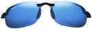 Rectangle Black / Blue Hawaii Lens Maui Jim Ho&#39;okipa 407 Bifocal Reading Sunglasses View #2