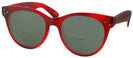 Round Matte Red Wellesley Bifocal Reading Sunglasses View #1