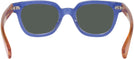 Square Translucent Blue Kala 8mm Progressive No-Line Reading Sunglasses View #4