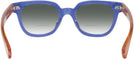Square Translucent Blue Kala 8mm w/ Gradient Bifocal Reading Sunglasses View #4