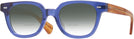 Square Translucent Blue Kala 8mm w/ Gradient Bifocal Reading Sunglasses View #1