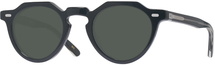 Round Black Crystal Kala Arty Progressive No-Line Reading Sunglasses View #1