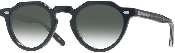 Round Black Crystal Kala Arty w/ Gradient Progressive No-Line Reading Sunglasses View #1