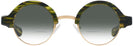 Round Amazon Green With Gold Kala Omega w/ Gradient Bifocal Reading Sunglasses View #2