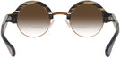 Round Brown Smoke With Orange Kala Omega w/ Gradient Bifocal Reading Sunglasses View #4