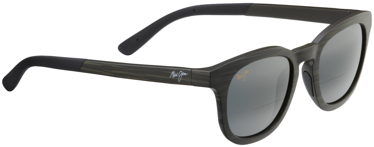 Matte Aquamarine Wood Grain Grey Lens Maui Jim Koko Head Reading Sunglasses ReadingGlasses