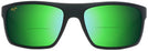 Rectangle Matte Black Rubber/Maui Green Maui Jim Byron Bay 746 Bifocal Reading Sunglasses View #2