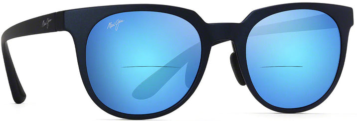 Rectangle Matte Blue/blue Hawaii Maui Jim Wailua 454 Bifocal Reading Sunglasses View #1