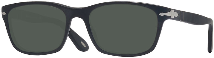 Rectangle Matte Black Persol 3012VL Progressive No Line Reading Sunglasses View #1