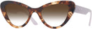 Cat Eye Havana Prada 13YS w/ Gradient Progressive No Line Reading Sunglasses View #1