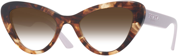 Cat Eye Havana Prada 13YS w/ Gradient Progressive No Line Reading Sunglasses View #1