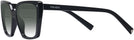 Oversized,Square Black Prada 16ZV w/ Gradient Bifocal Reading Sunglasses View #3