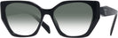 Cat Eye Black Prada 18WV w/ Gradient Progressive No Line Reading Sunglasses View #1