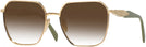 Square,Oversized Gold Prada 56ZV w/ Gradient Progressive No-Line Reading Sunglasses View #1