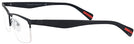 Rectangle Black Rubber Prada Sport 52FV Single Vision Full Frame View #3
