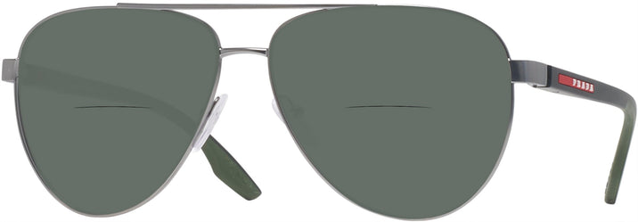 Aviator Silver Prada Sport 52YS Bifocal Reading Sunglasses View #1