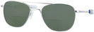 Aviator Matte Chrome Aviator Bifocal Reading Sunglasses View #1