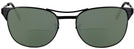 Square Black Ray-Ban 3429 Signet Bifocal Reading Sunglasses with Polarized View #2