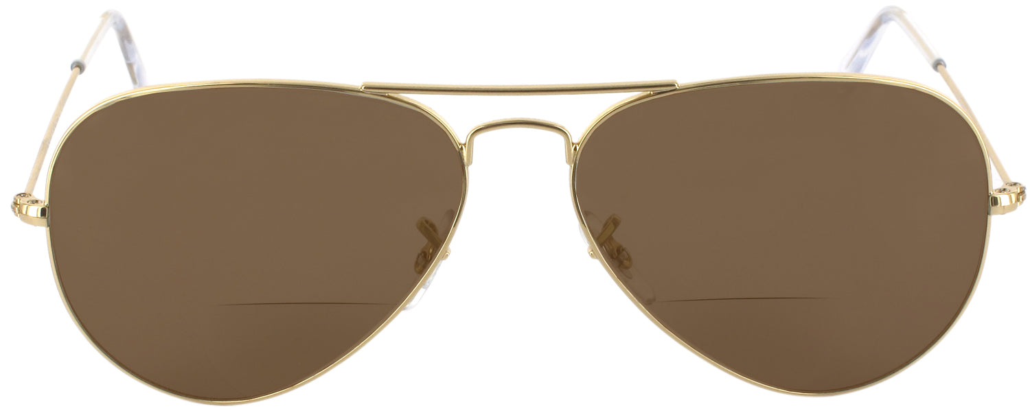 Premium Aviator Bifocal Reading Sunglasses with UV Protection Iconic Aviator Reading Glasses - Premiu in Gold/Black - UV  main image 2
