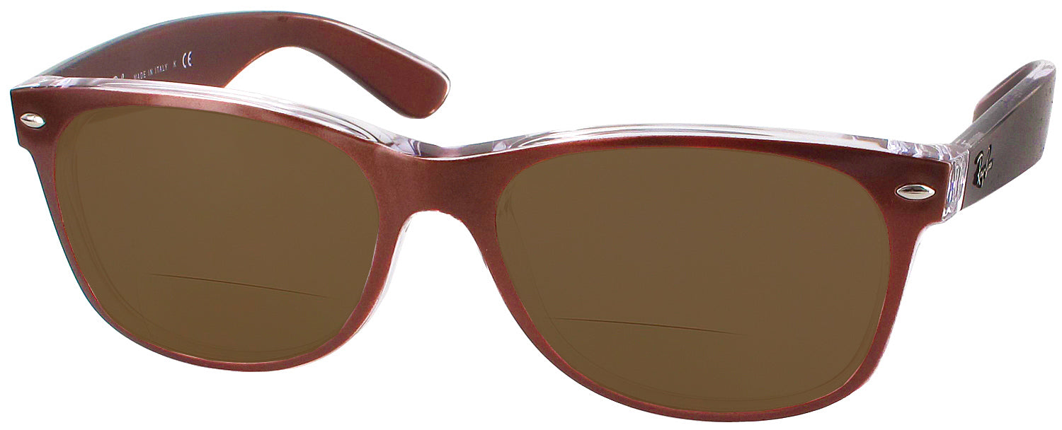Striped Grey Havana Men s Ray Ban 2132L Bifocal Reading Sunglasses ReadingGlasses