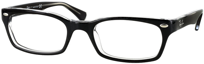 Rectangle Black on Transparent Ray-Ban 5150 Computer Style Progressive View #1